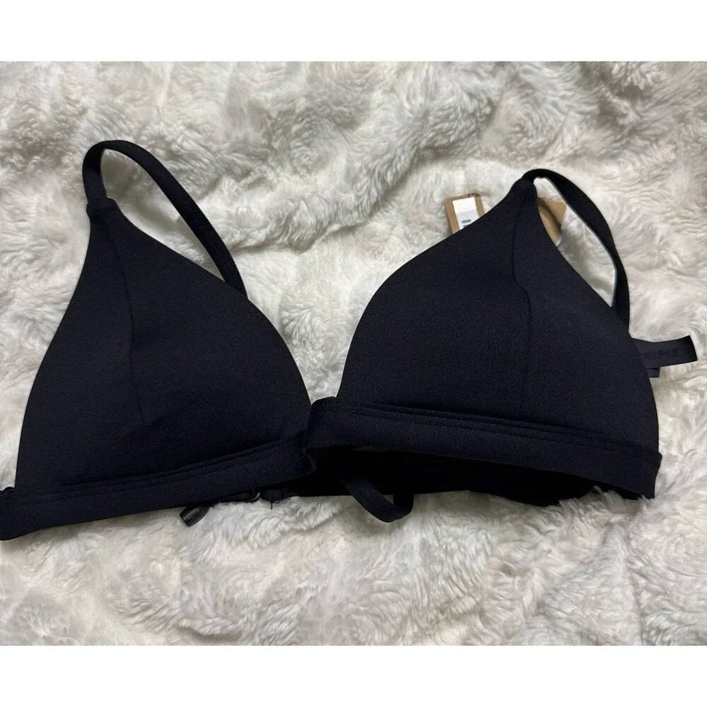 Recycled Swim adjustable Triangle Top Onyx Small